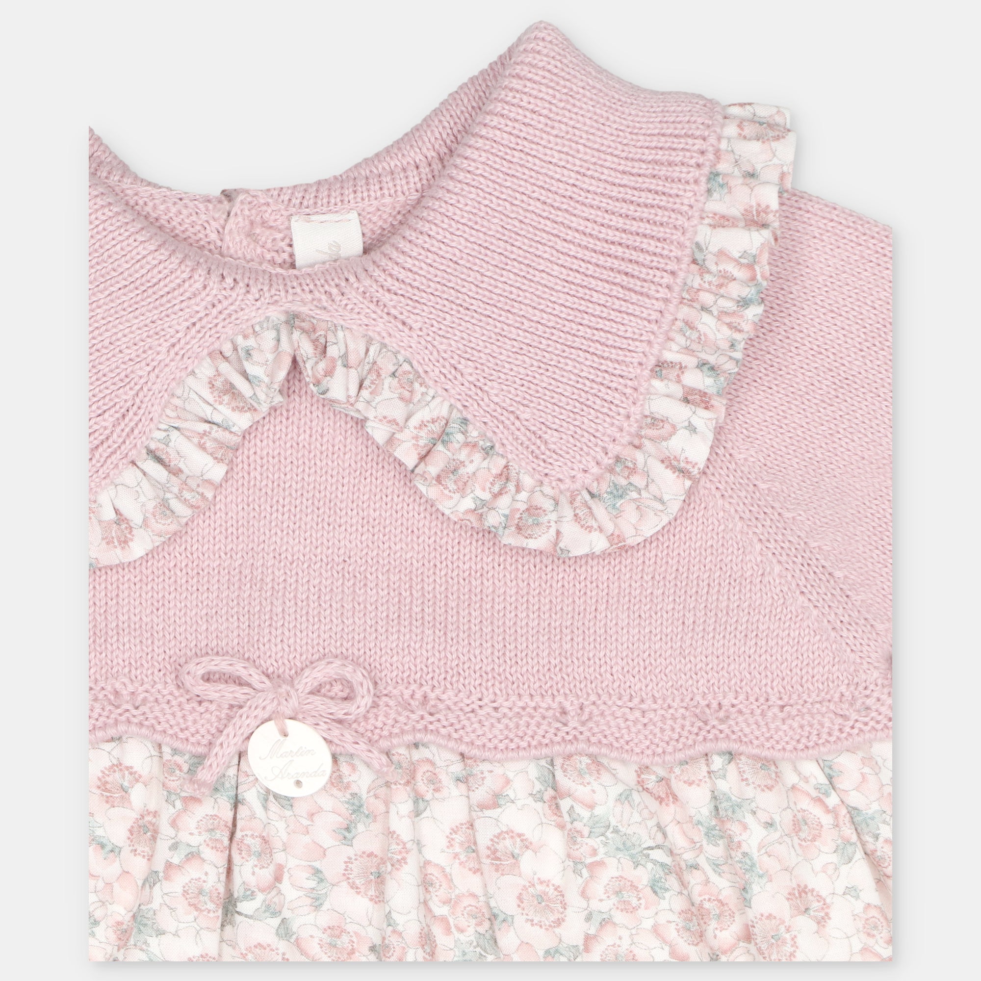 Vestido combinado rosa da Martín Aranda "Lena"