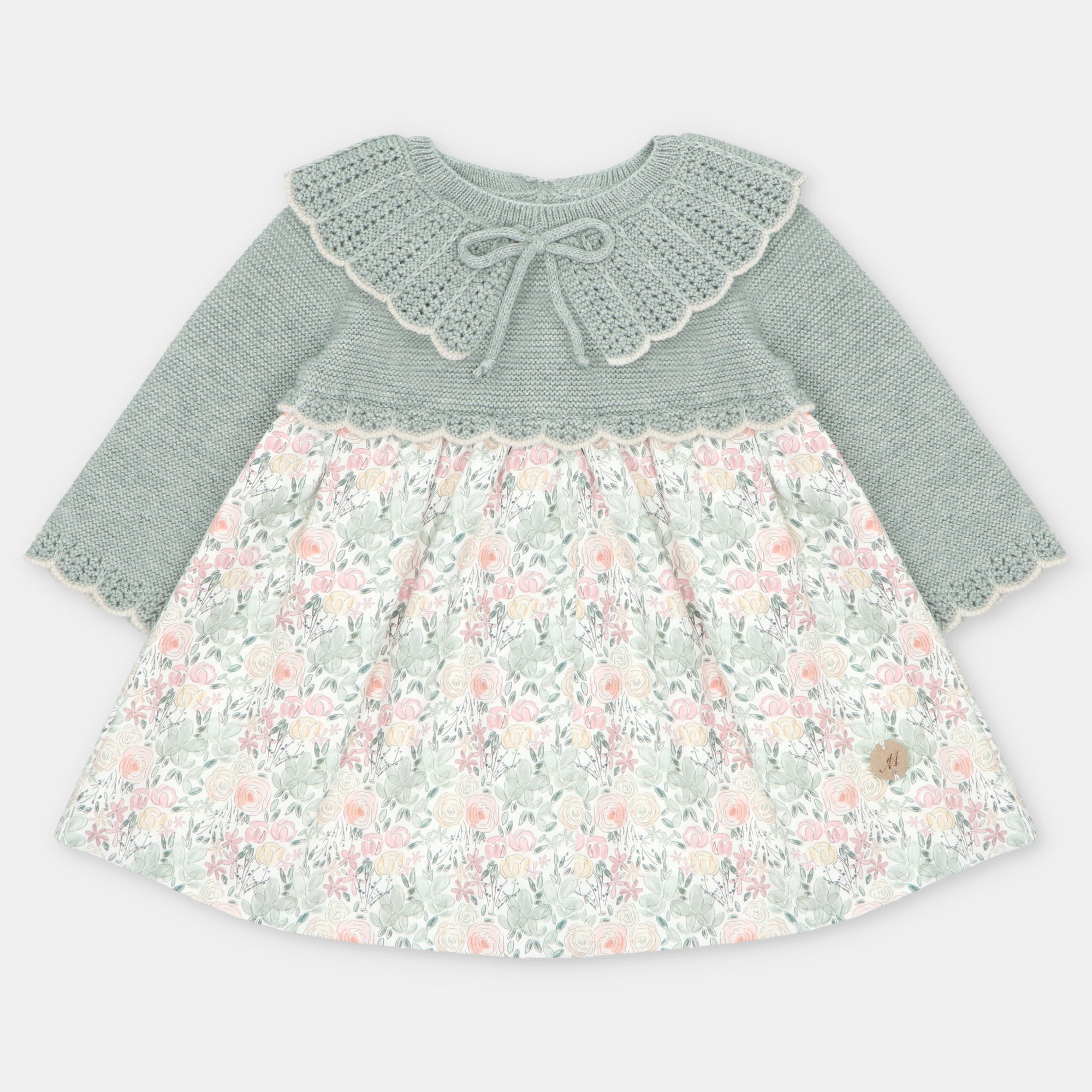 Vestido combinado floral da Martín Aranda "Pravia"
