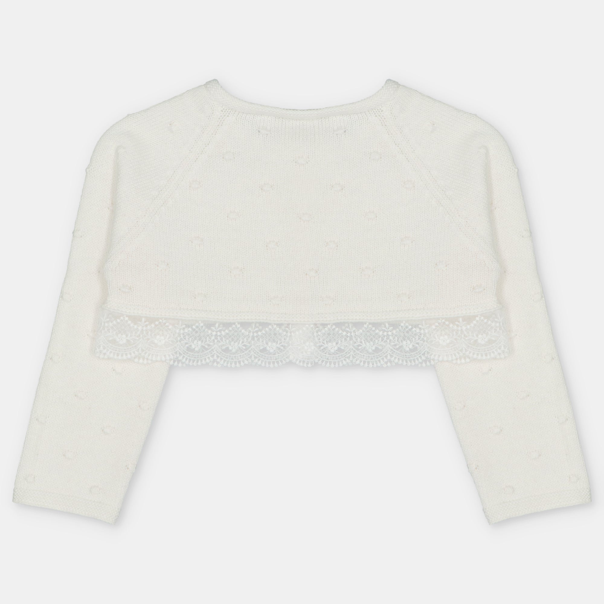 Bolero pérola com renda da Martín Aranda "Amieva"