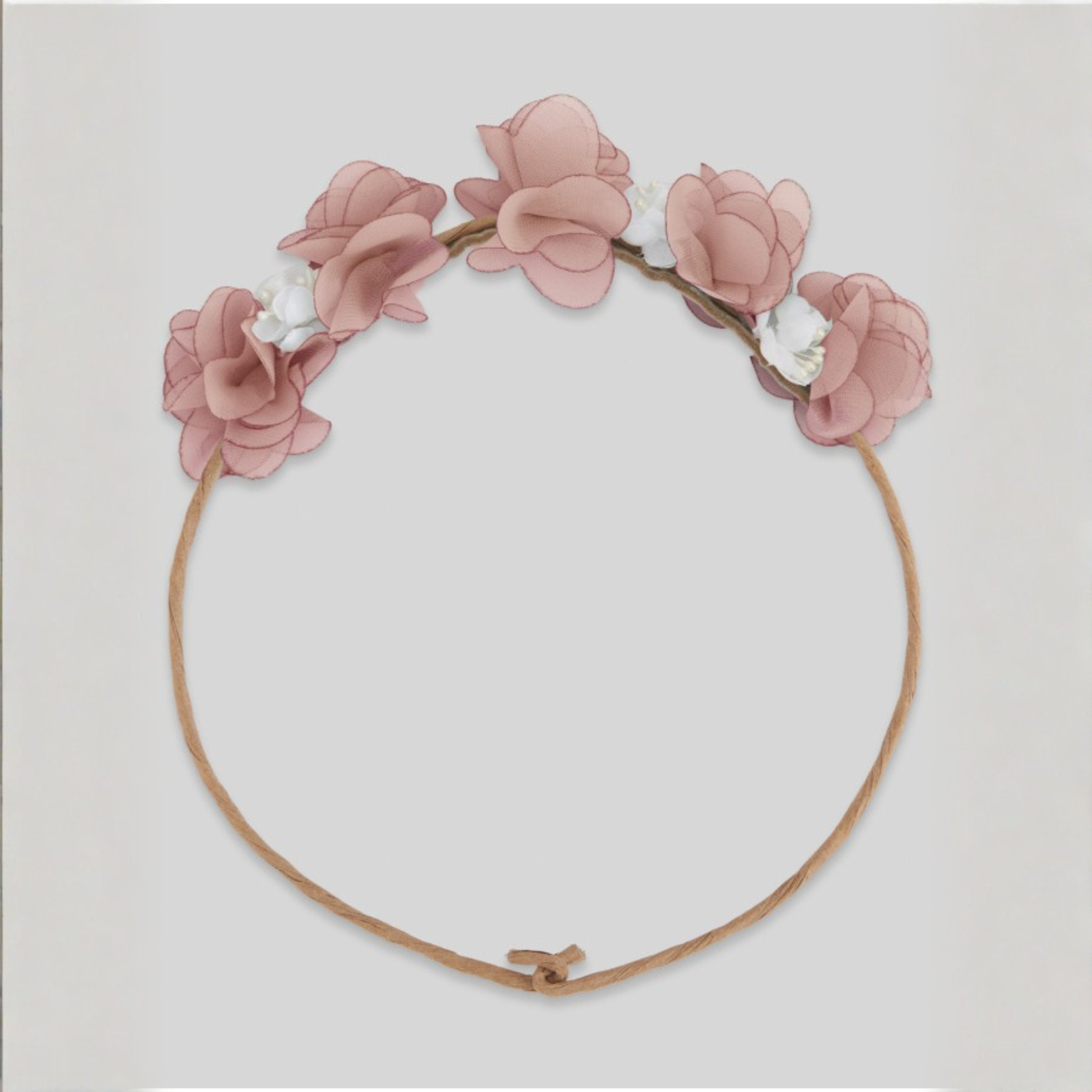 Tiara de flores rosa da Paz Rodriguez “Cerimónia”