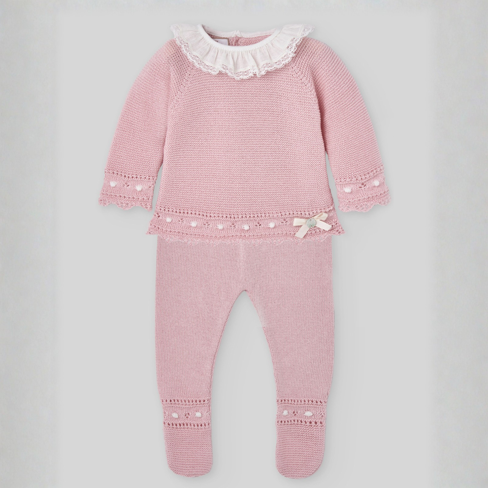 Conjunto recém nascido menina rosa da Paz Rodriguez "Alegra"