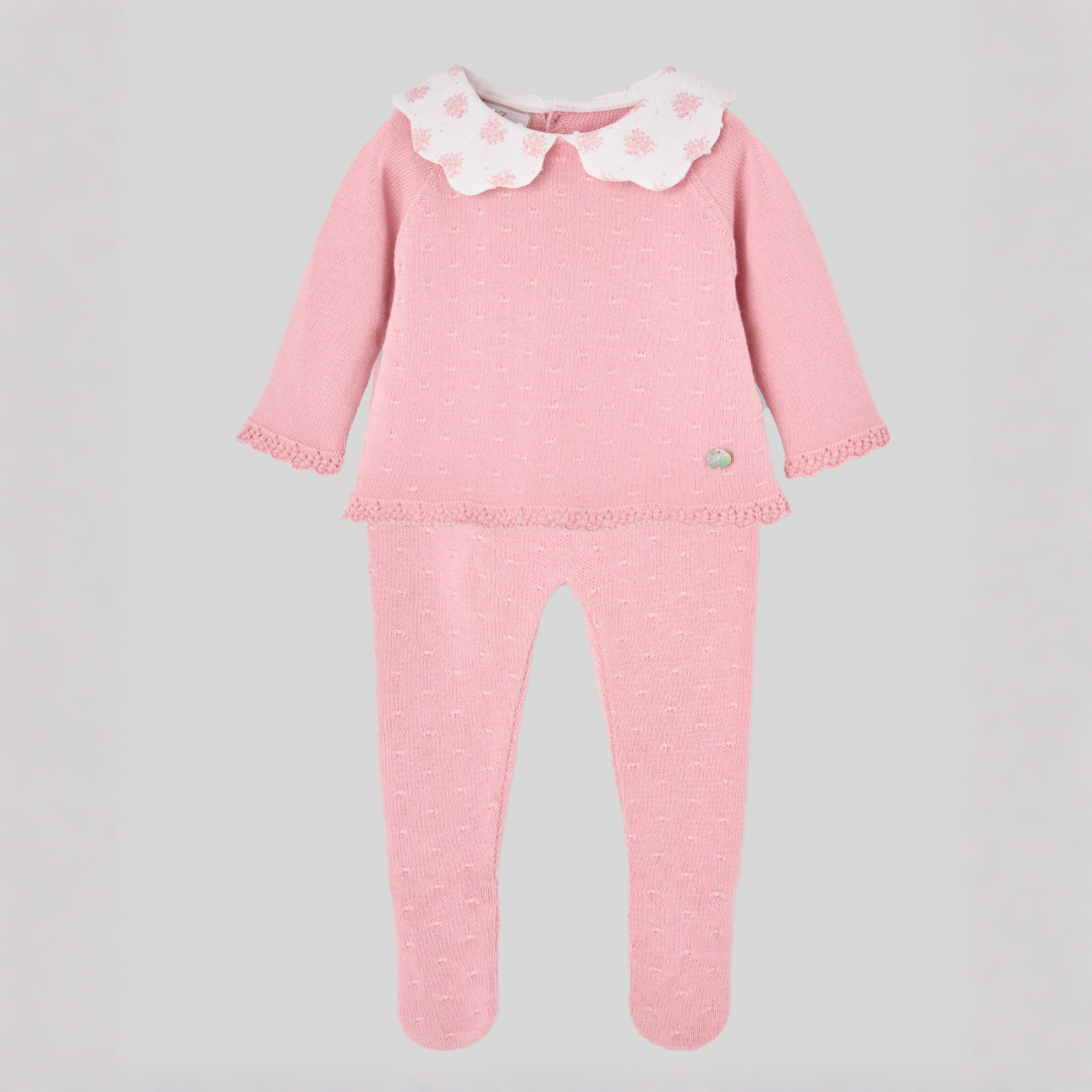 Conjunto recém nascido menina rosa da Paz Rodriguez "Mimosa"