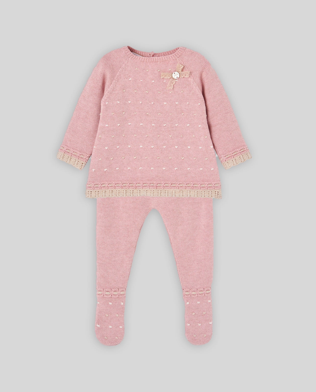 Conjunto recém nascido menina rosa da Paz Rodriguez "Val"