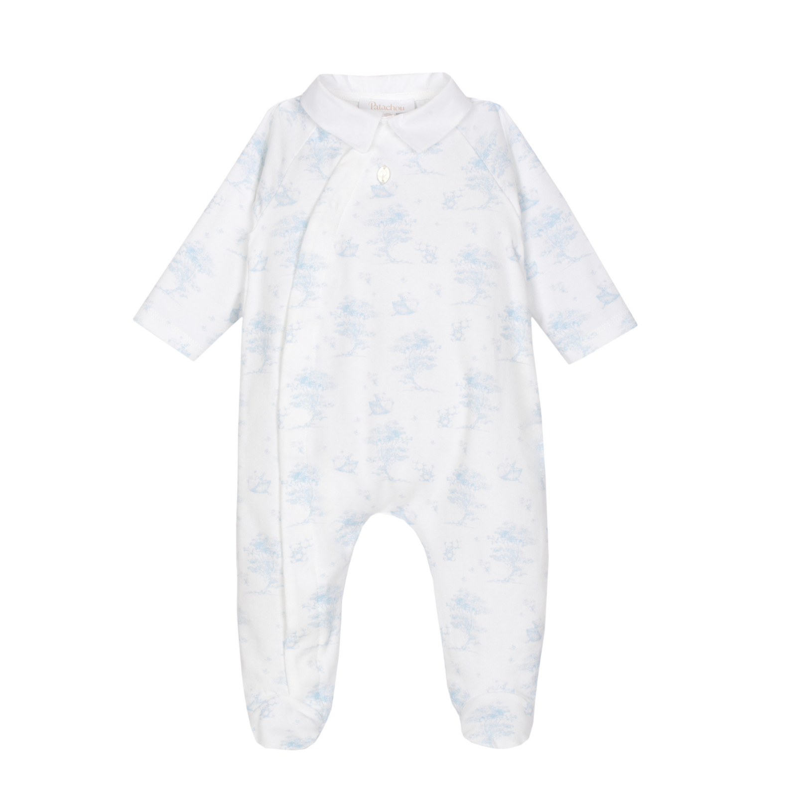 Babygrow em malha para menino cor azul da Patachou"Basic"