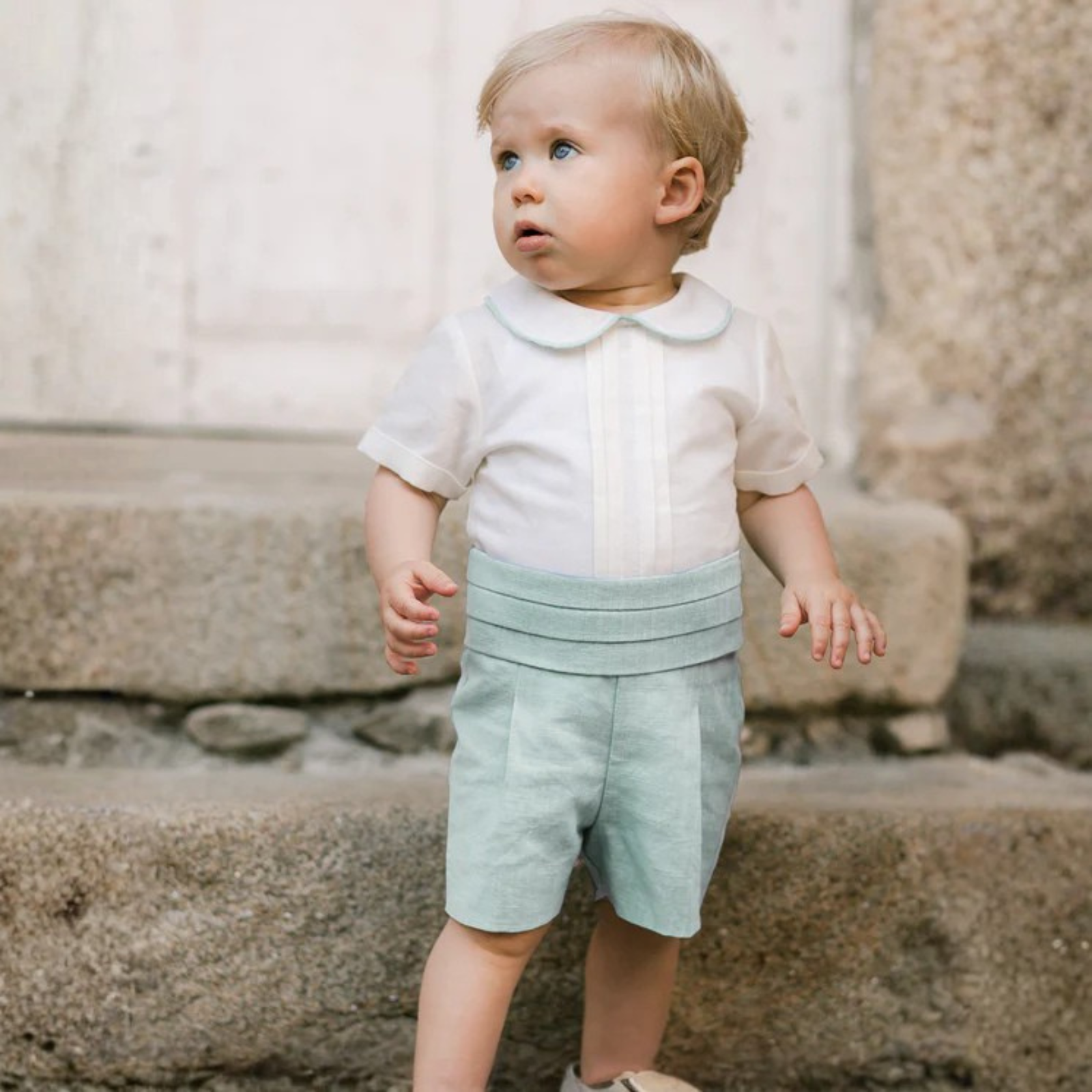 Conjunto camisa e calção verde da Paz Rodriguez  "Cerimónia"