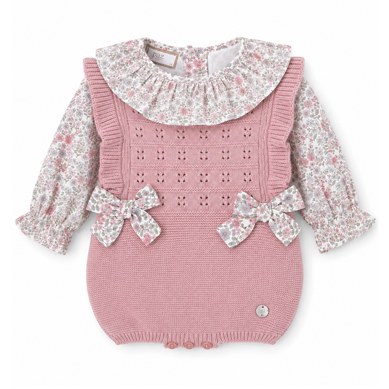 Conjunto fofo malha rosa e blusa estampada da Paz Rodriguez "Ledicia"