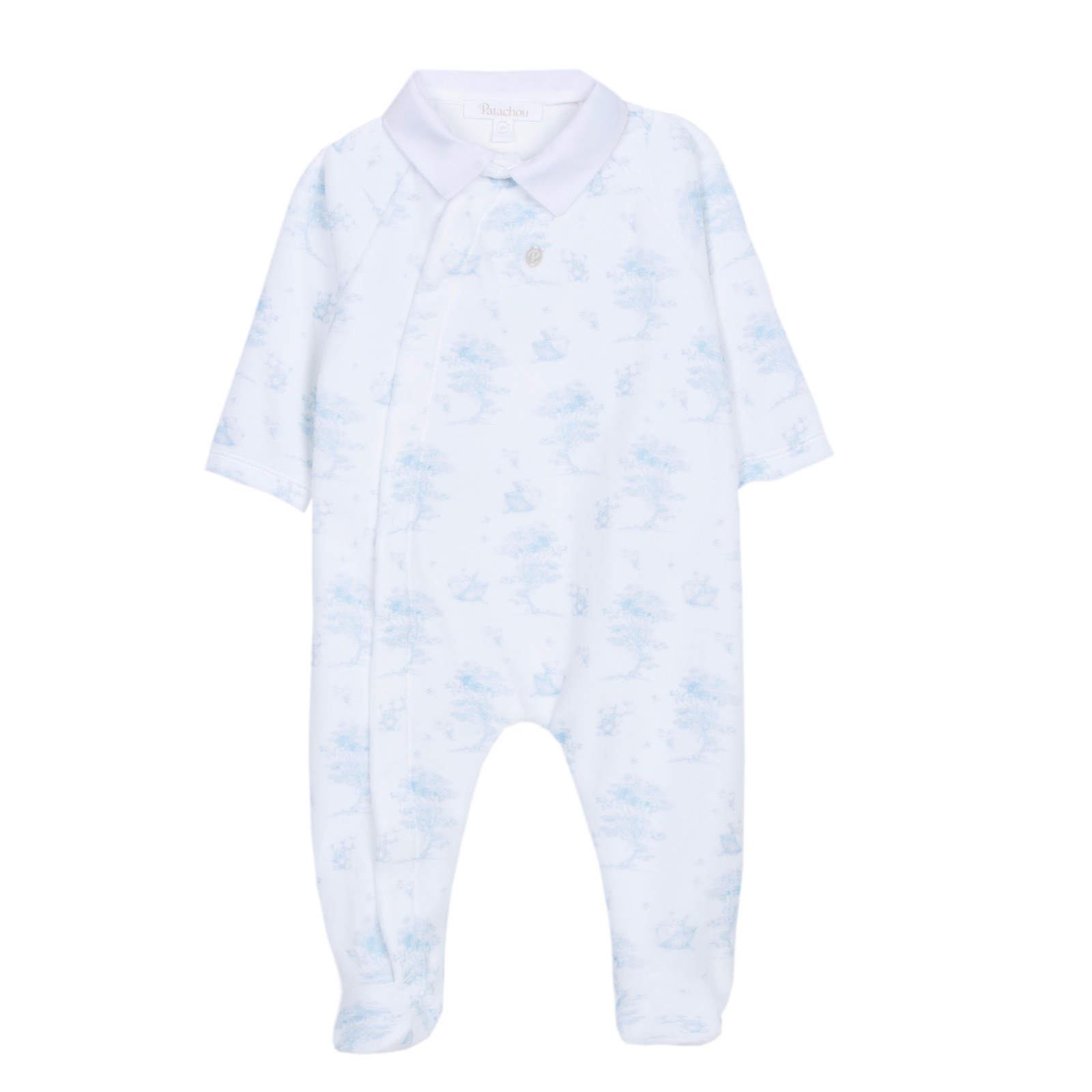 Babygrow para menino em estampado azul da Patachou "Blue"