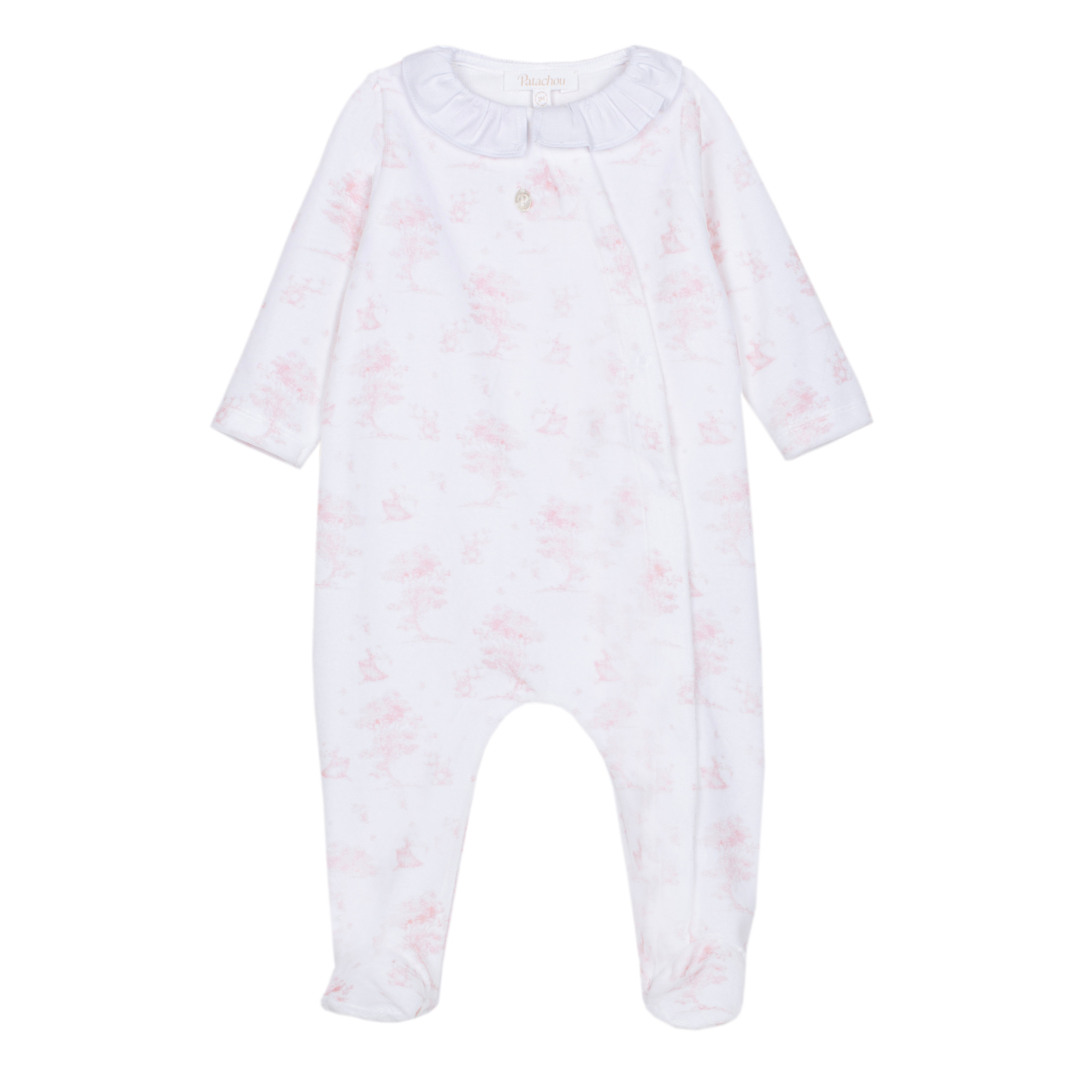 Babygrow para menina em estampado rosa da Patachou "Sweet pink"