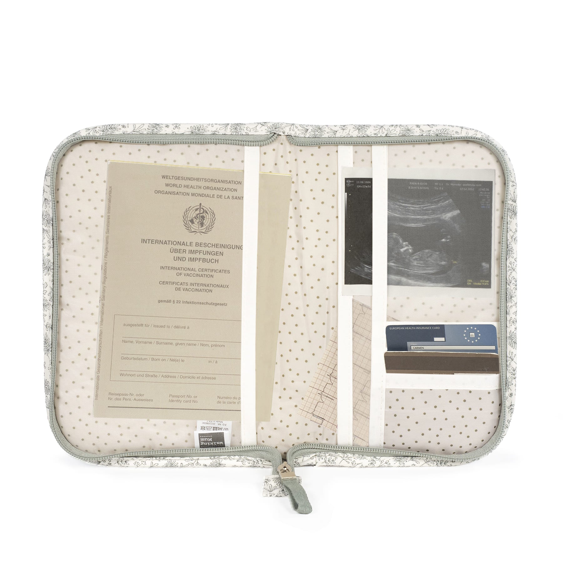 Porta-documentos da Walking Mum "Gala Mint"