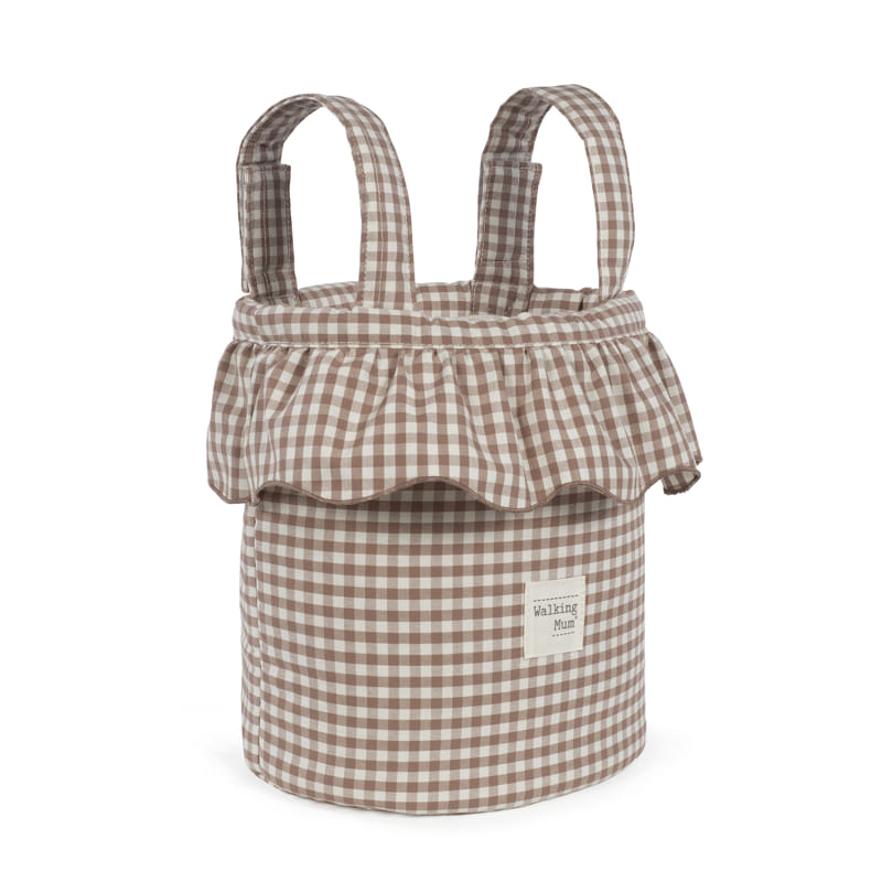 Bolsa de passeio Bucket da Walking Mum "Praliné Vichy Moka"