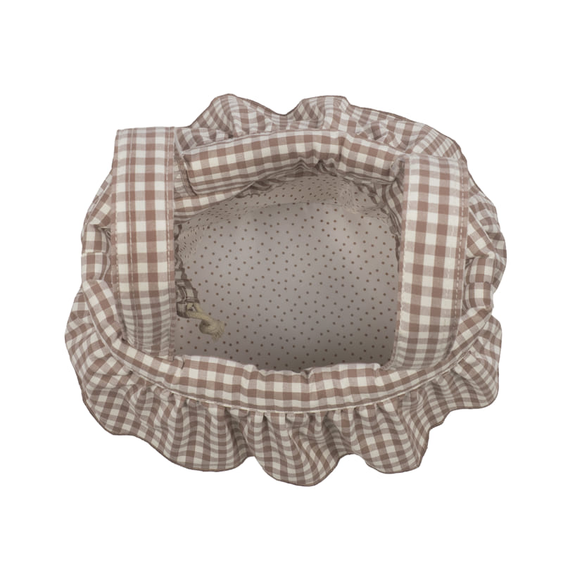 Bolsa de passeio Bucket da Walking Mum "Praliné Vichy Moka"