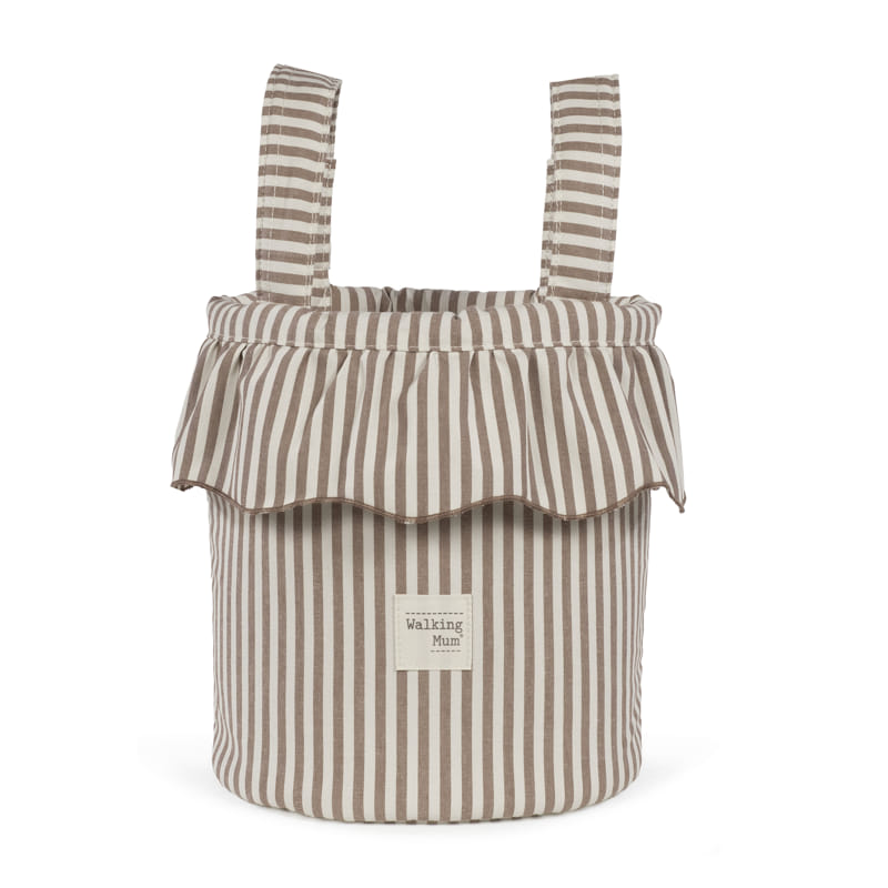 Bolsa de passeio Bucket da Walking Mum "Praliné Strips Moka"