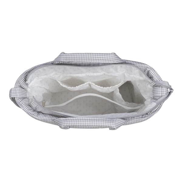 Bolsa de passeio da Pasito a Pasito "Little Bloom Vichy Grey"