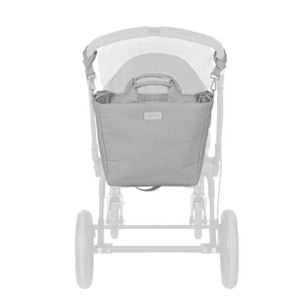 Bolsa de passeio da Pasito a Pasito "Little Bloom Vichy Grey"