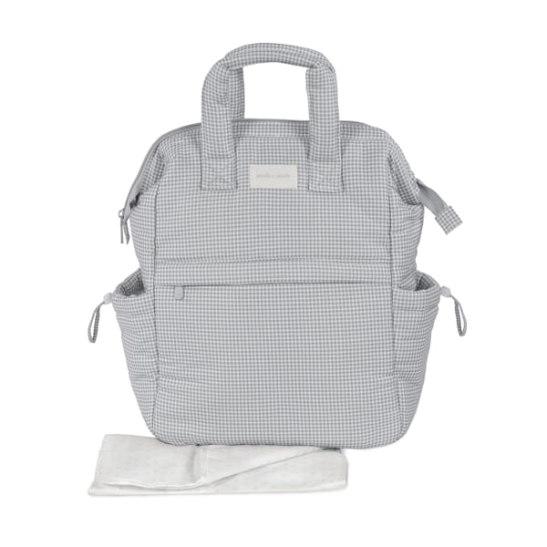 Mochila da Pasito a Pasito "Little Bloom Vichy Grey"