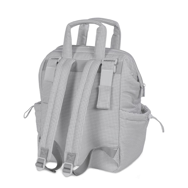 Mochila da Pasito a Pasito "Little Bloom Vichy Grey"
