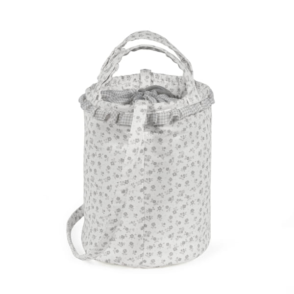 Bolsa de passeio Bucket da Pasito a Pasito "Little Bloom Flowers Grey"