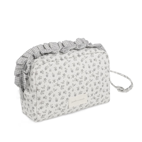 Necessaire da Pasito a Pasito "Little Bloom Flowers Grey"