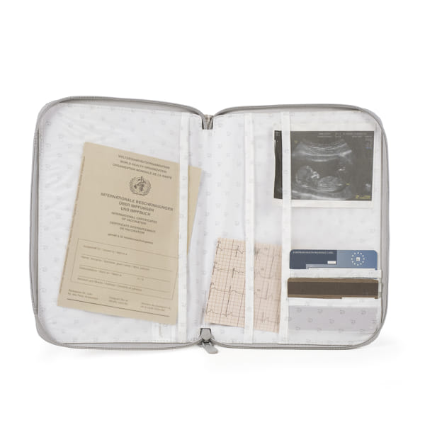 Porta-documentos da Pasito a Pasito “Little Bloom Flowers Grey"