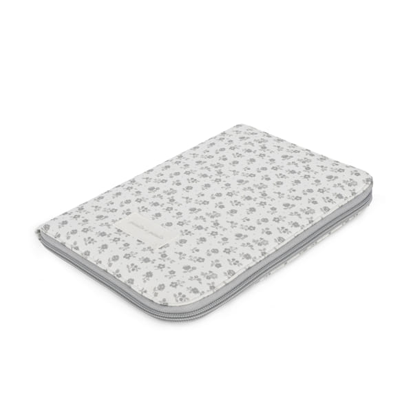 Porta-documentos da Pasito a Pasito “Little Bloom Flowers Grey"