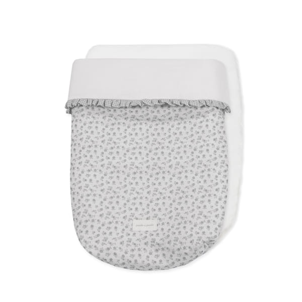 Saco de dormir da Pasito a Pasito "Little Bloom Flowers Grey"