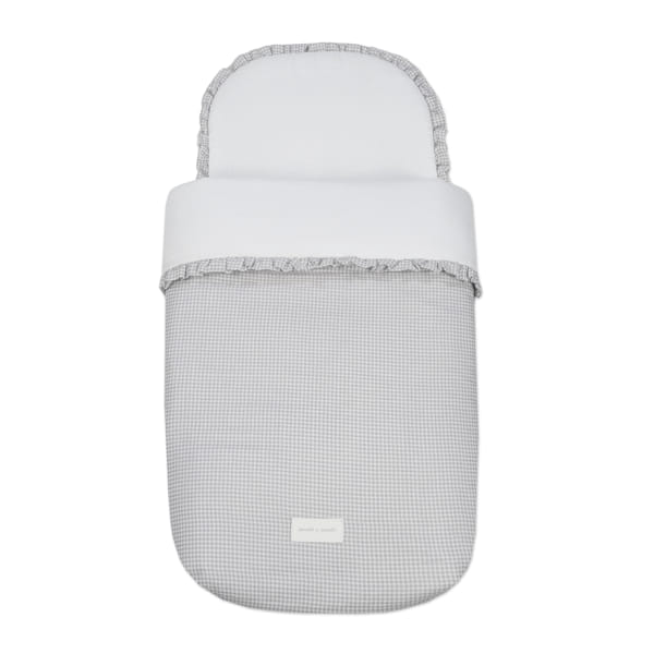 Saco de dormir da Pasito a Pasito "Little Bloom Vichy Grey"