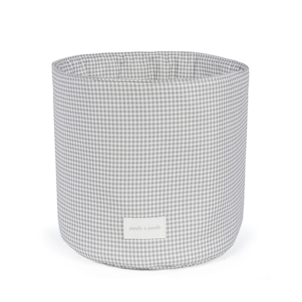 Cesta organizadora da Pasito a Pasito "Little Bloom Vichy Grey"