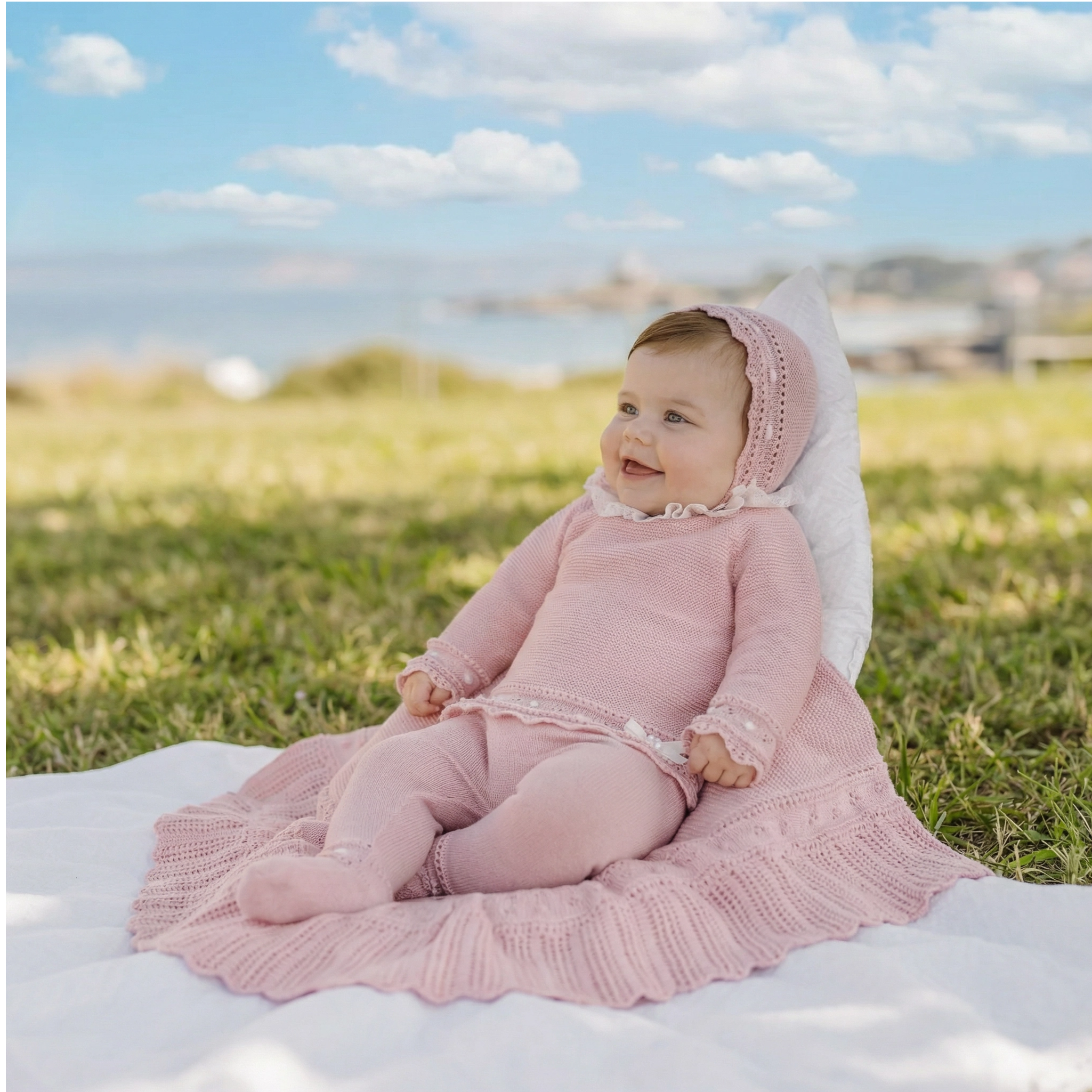 Conjunto recém nascido menina rosa da Paz Rodriguez "Alegra"