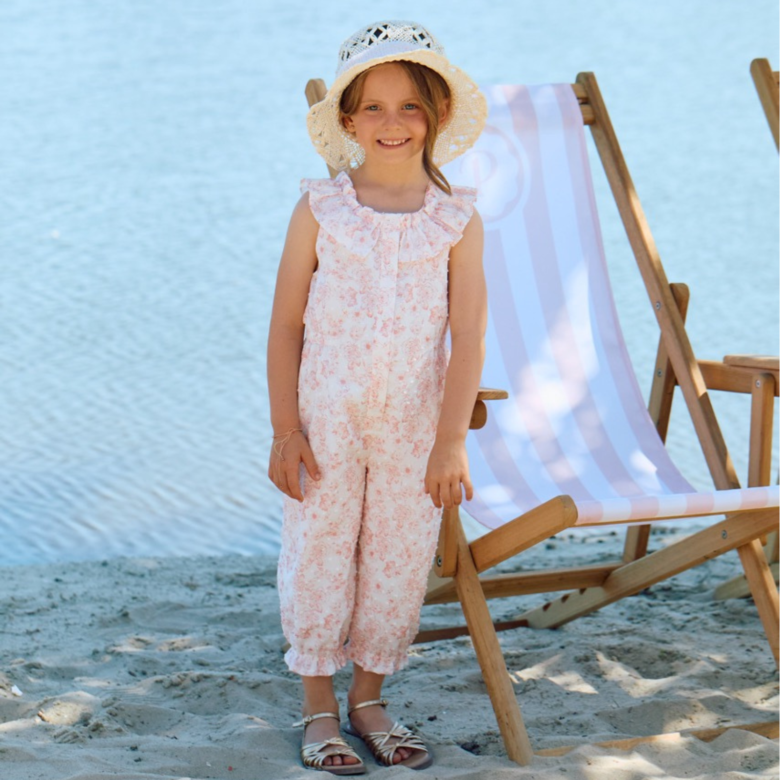 Macacão de menina tom rosa da Patachou "Pale Pink"