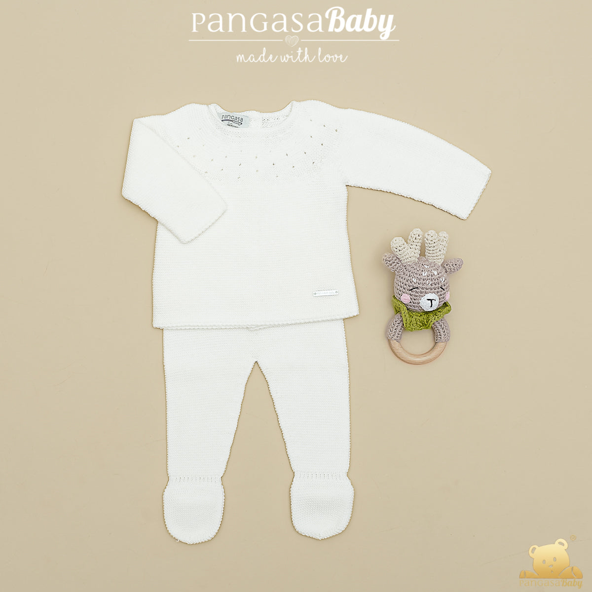 Conjunto recém-nascido pérola da Pangasa "Basic"