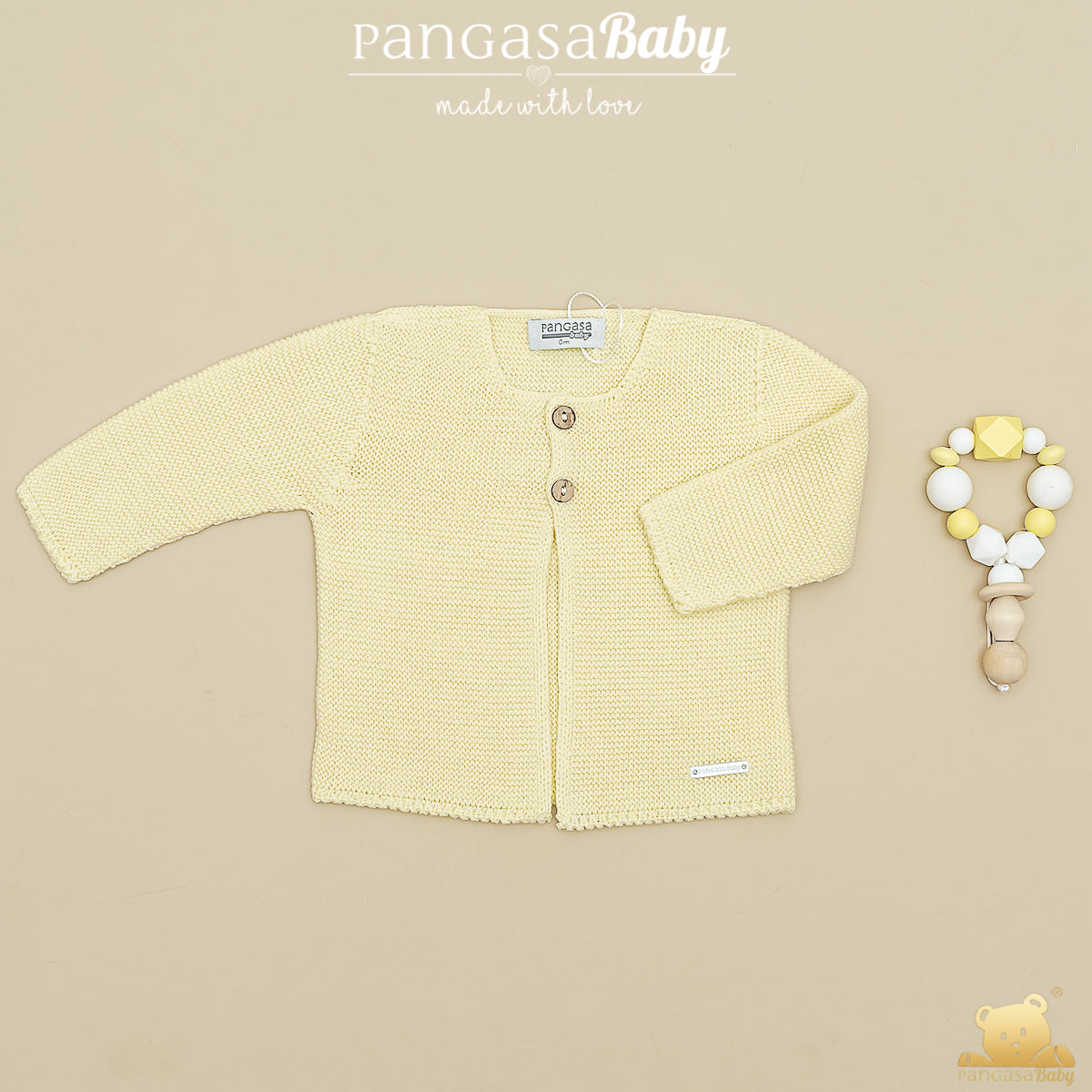 Casaco em malha amarelo da Pangasa "Basic"