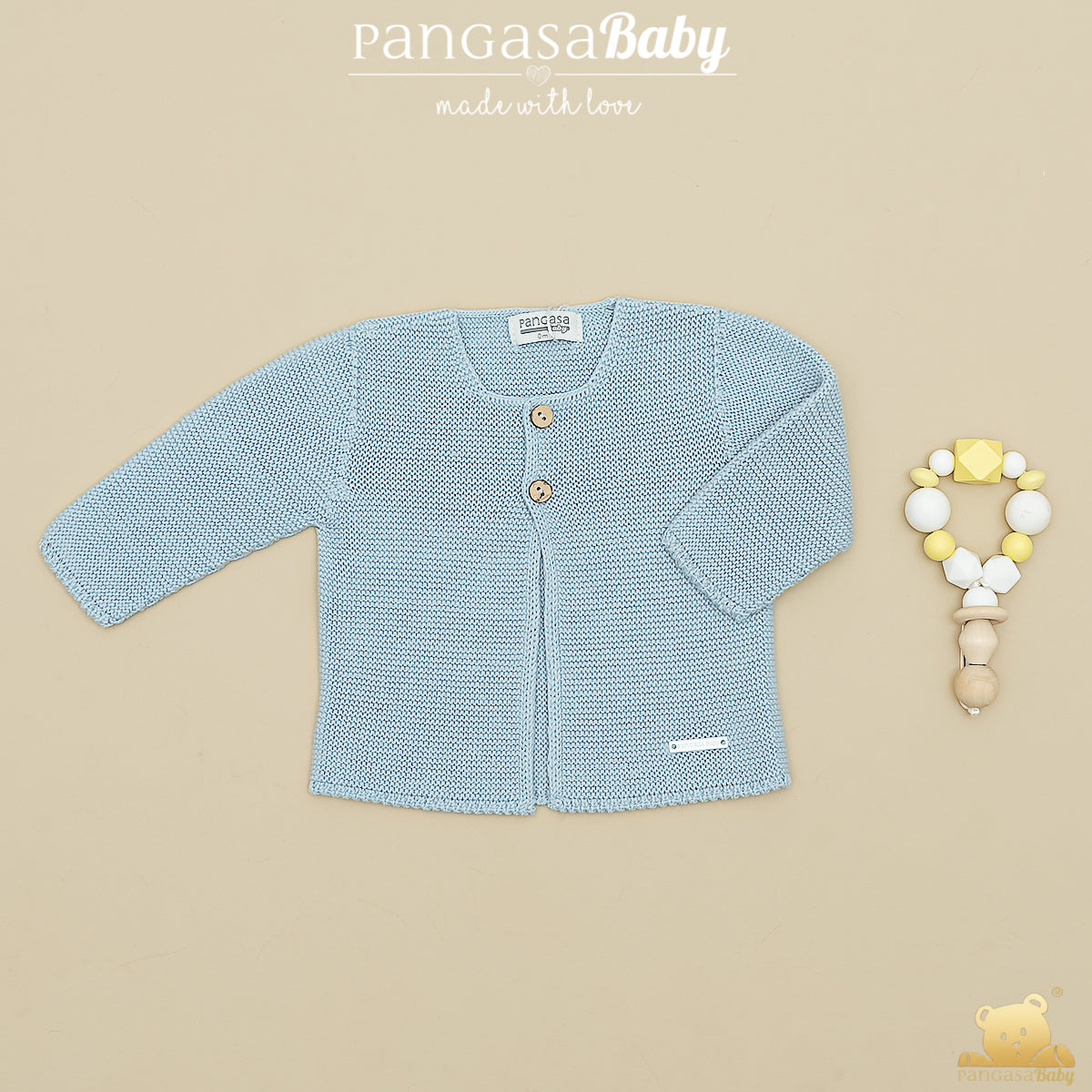 Casaco em malha azul da Pangasa "Basic"