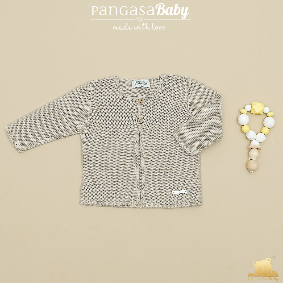 Casaco em malha camel da Pangasa "Basic"