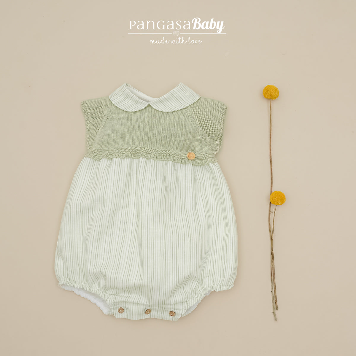 Fofo combinado verde para bebé da Pangasa