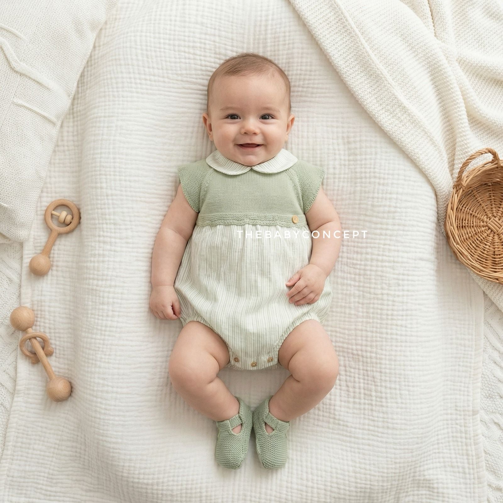 Fofo combinado verde para bebé da Pangasa