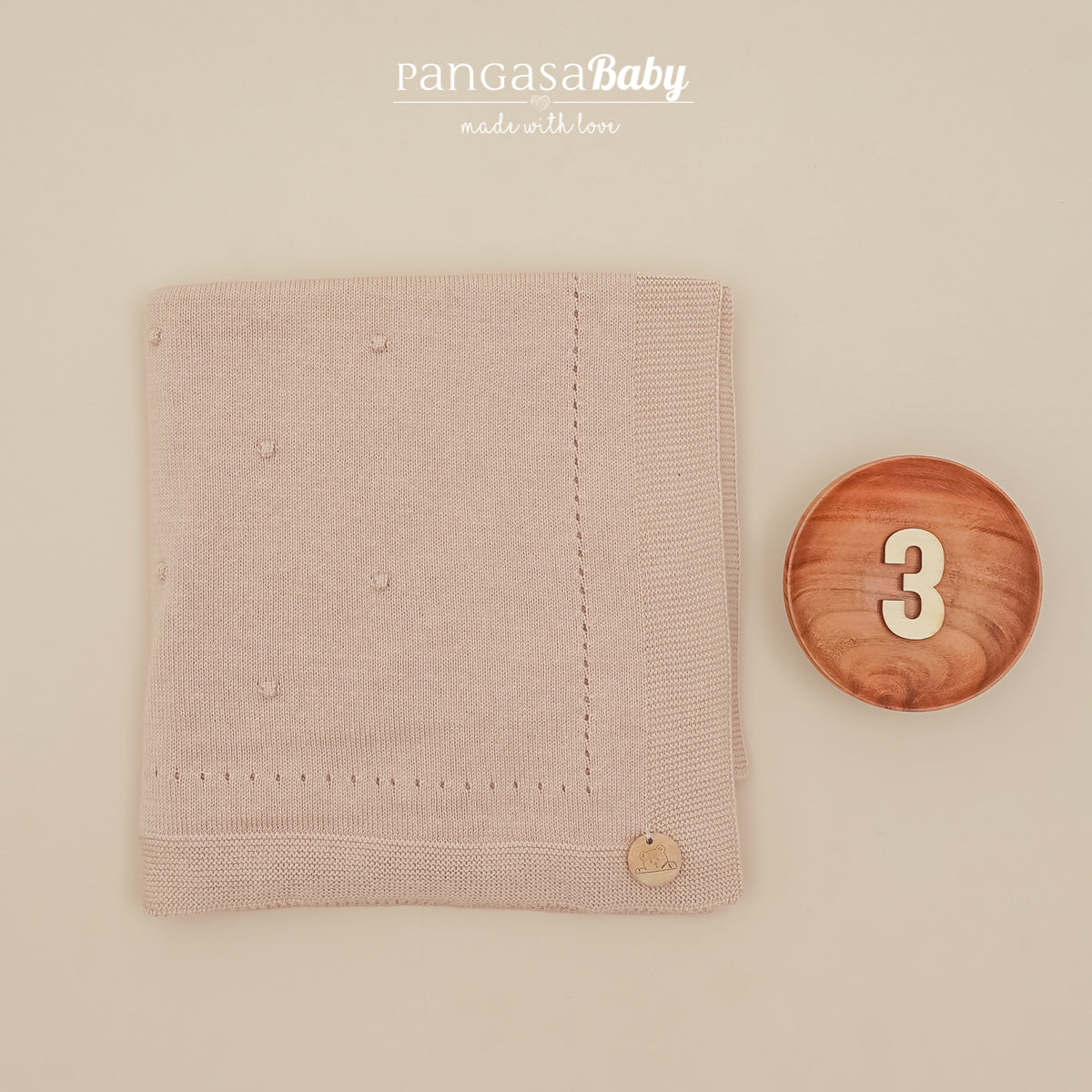 Manta em malha camel Pangasa "Basic"