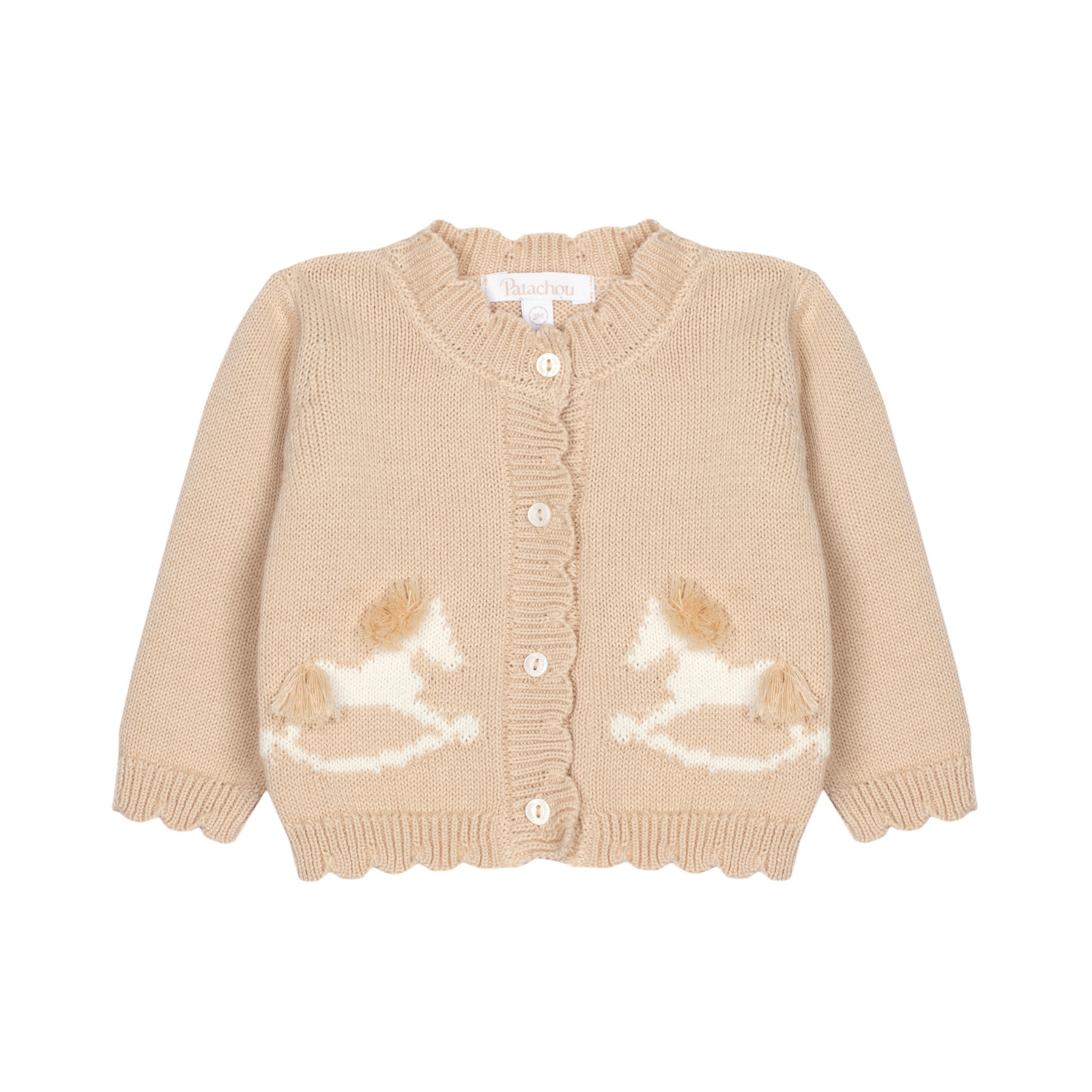 Conjunto casaco e calça bege para bebe da Patachou "Nature"