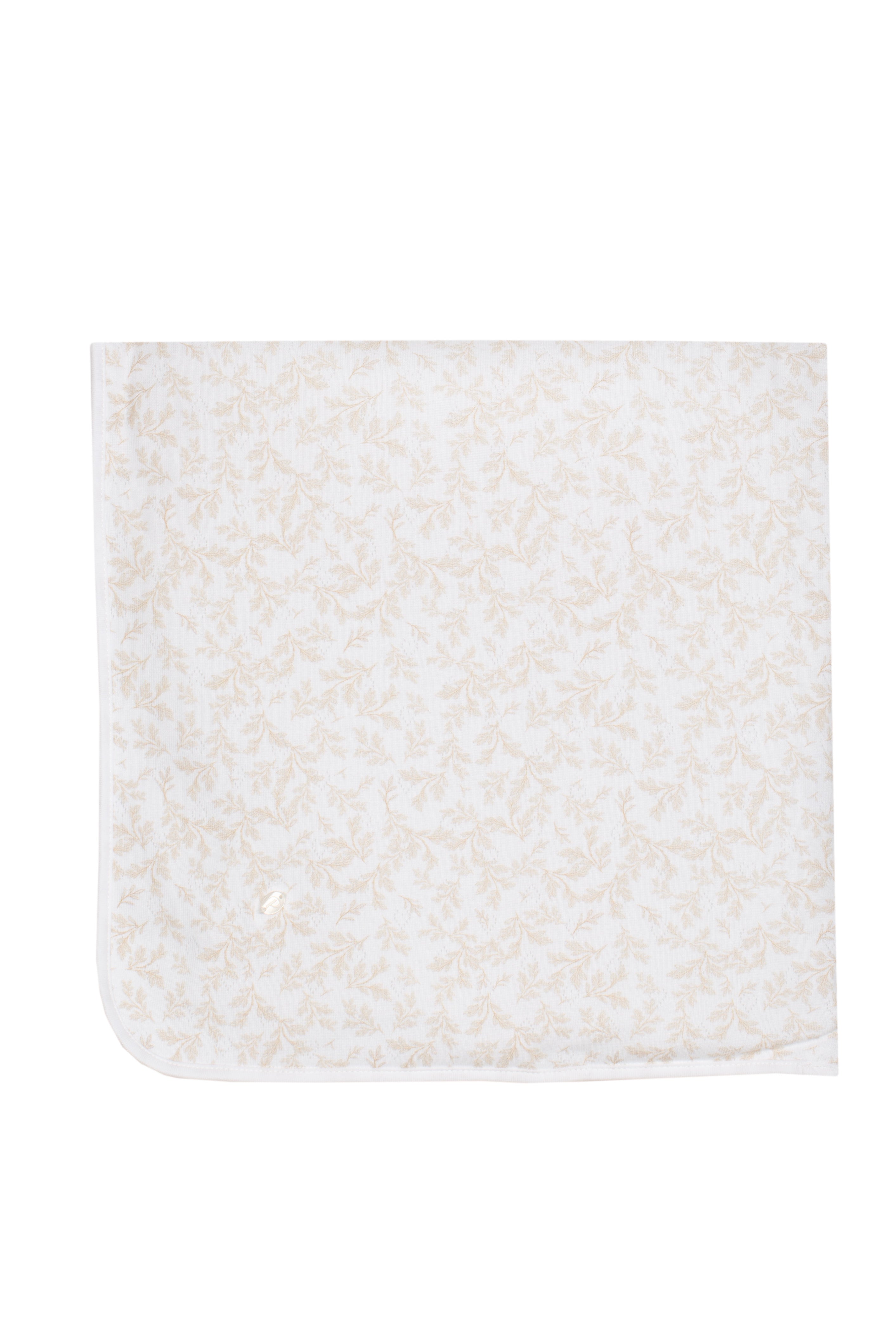 Manta em malha para bebe  cor bege  da Patachou "Nature"