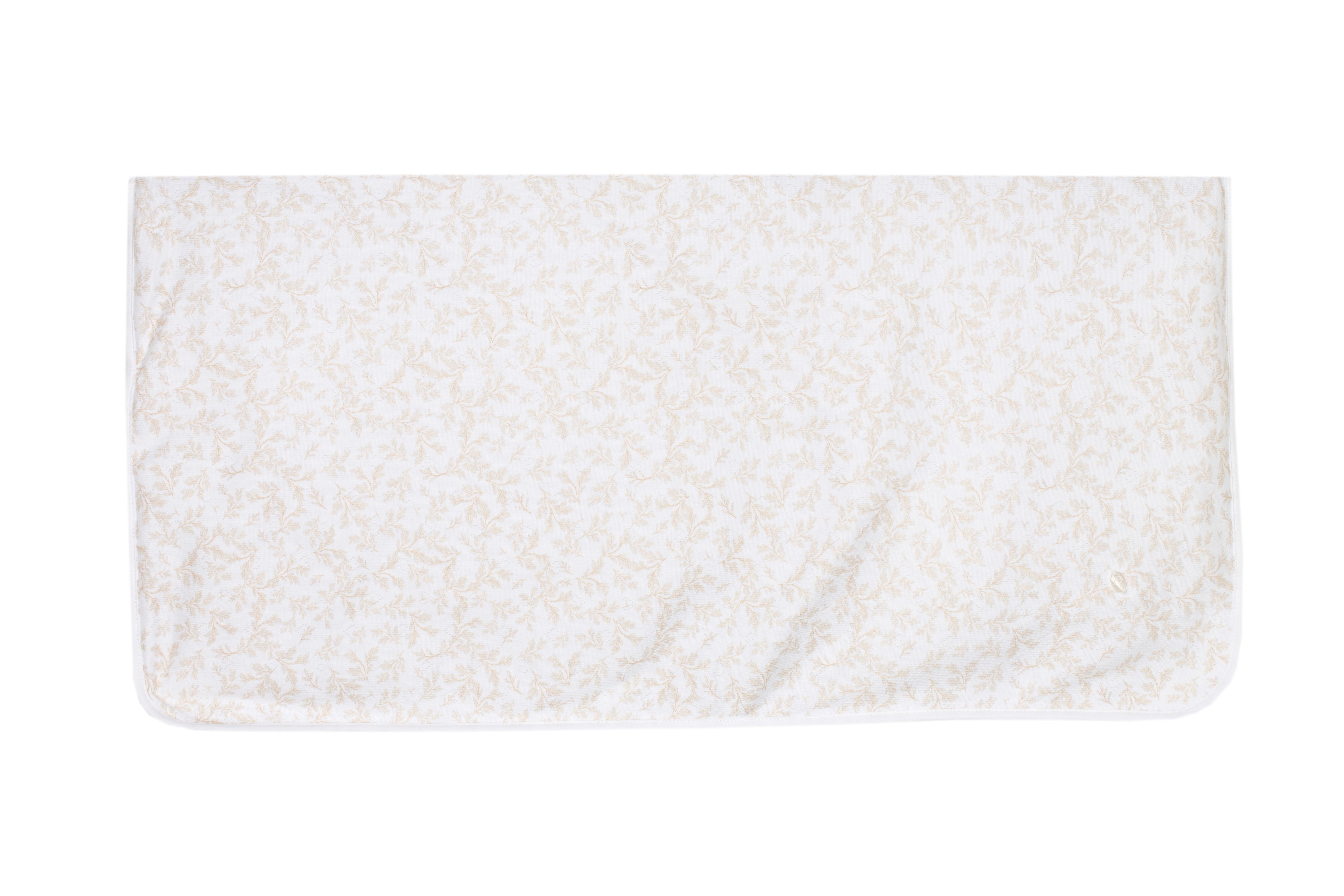 Manta em malha para bebe  cor bege  da Patachou "Nature"