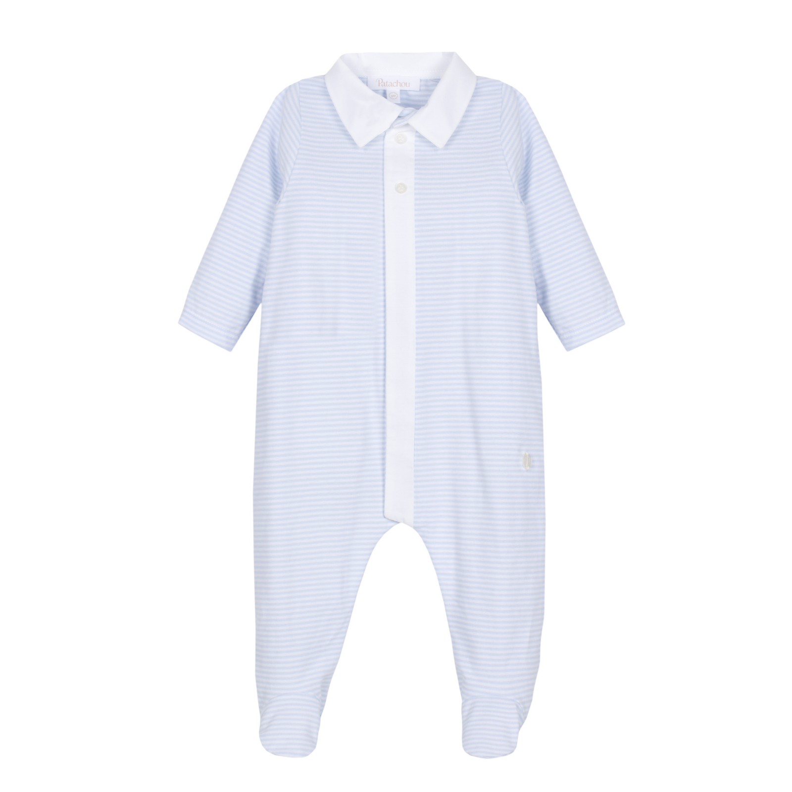 Babygrow em malha para menina cor azul da Patachou "Soft Blue"
