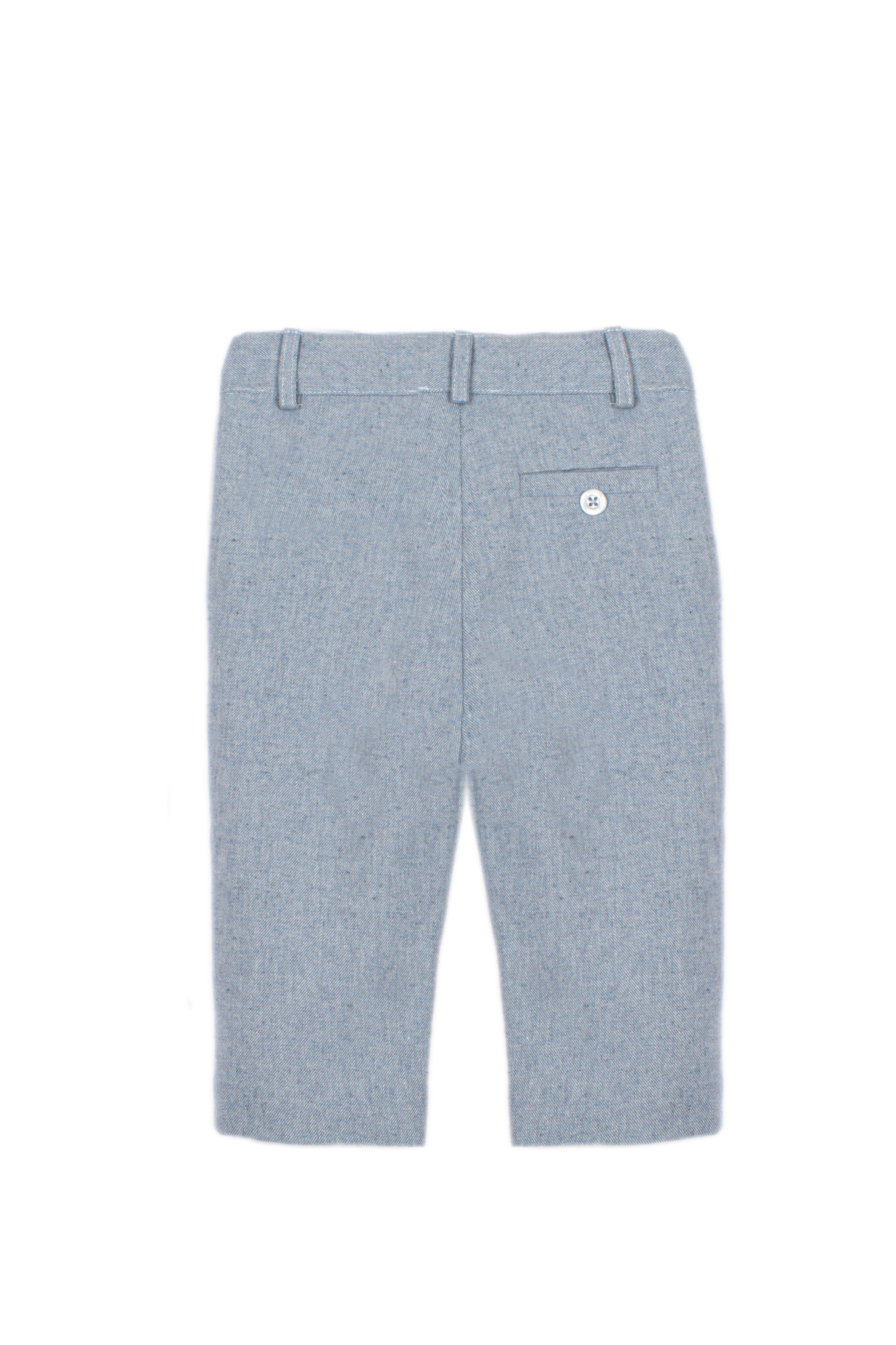 Conjunto camisola em malha azul-claro e calça azul flanela da Patachou "Blue"