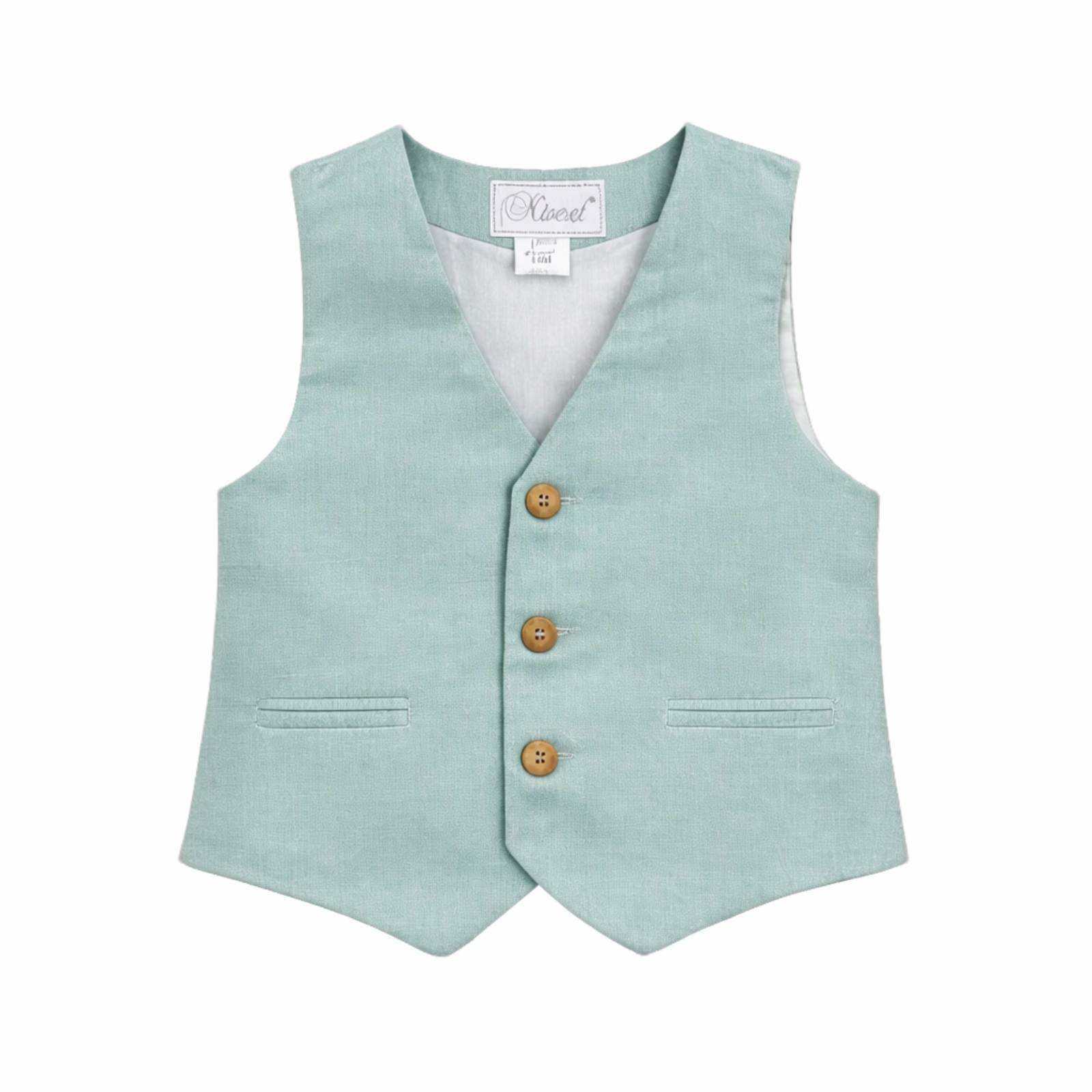 Colete linho verde água cerimónia da Niseret