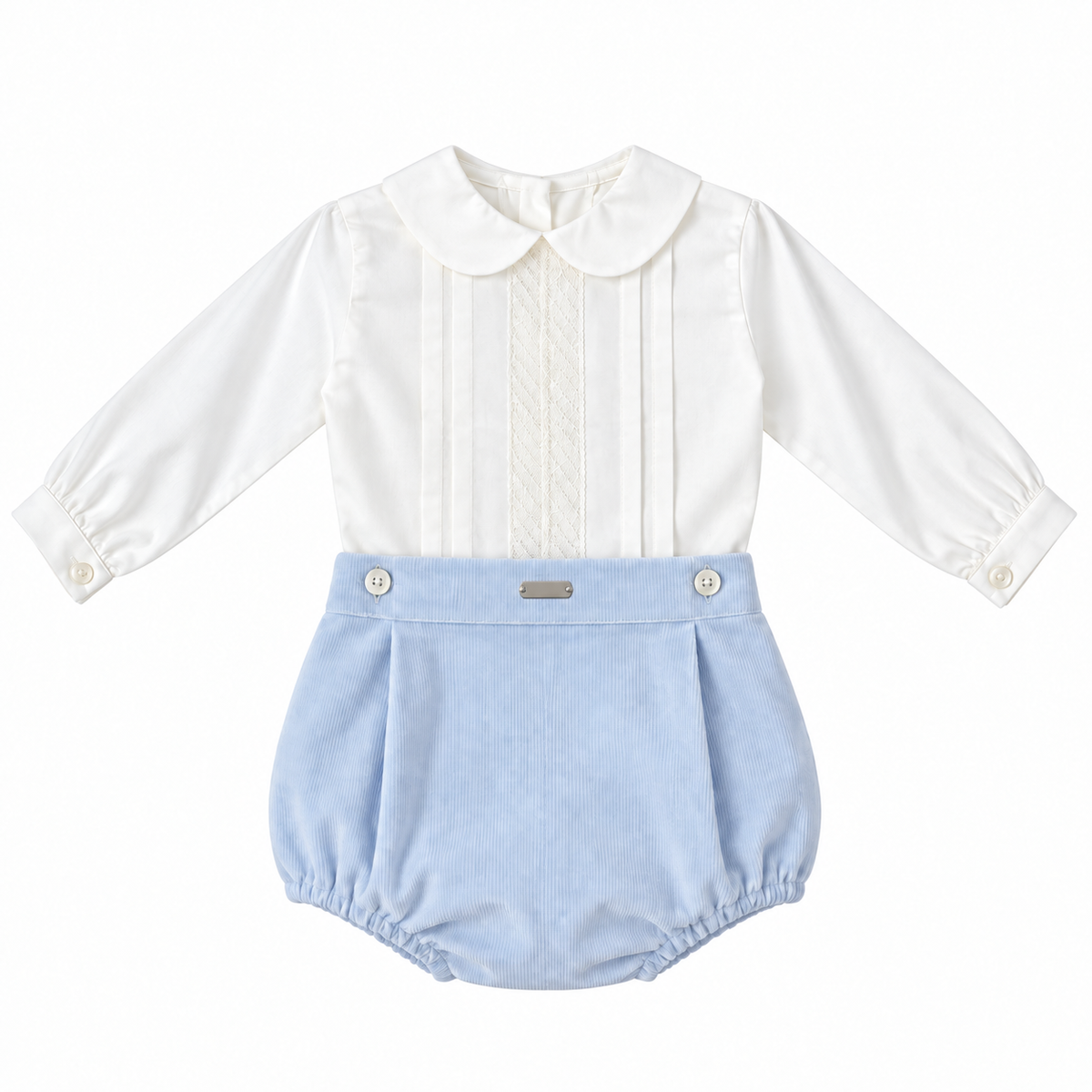 Conjunto blusa e calção em micropano de cerimónia da Niseret