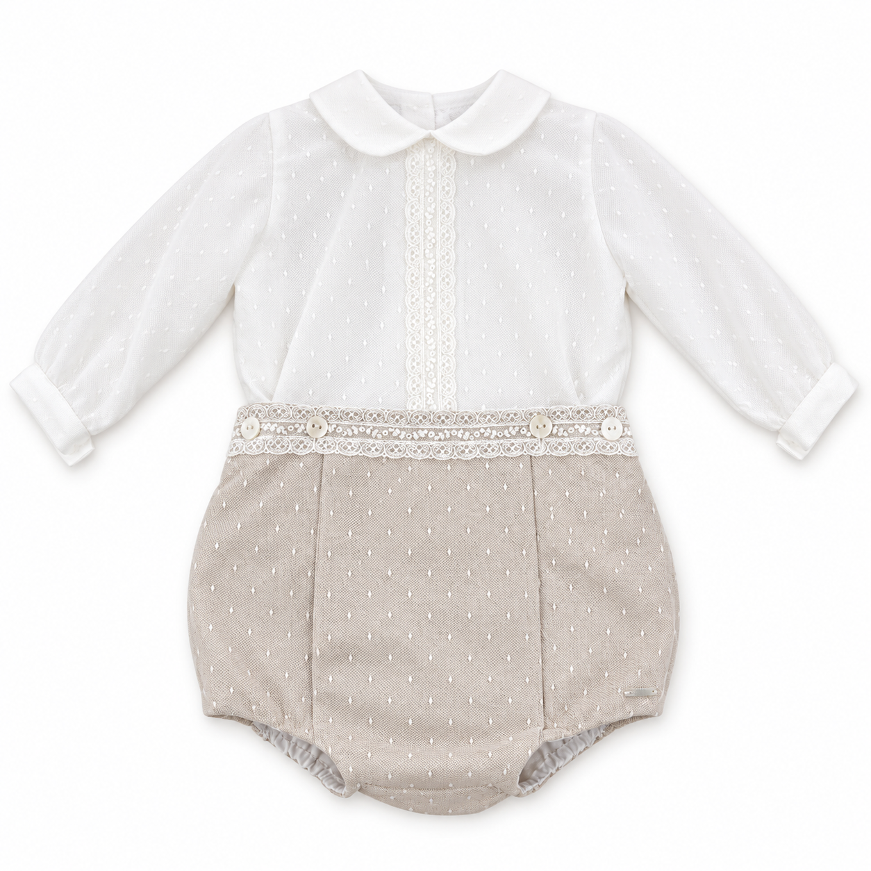 Conjunto blusa e calção em tule para cerimónia da Niseret
