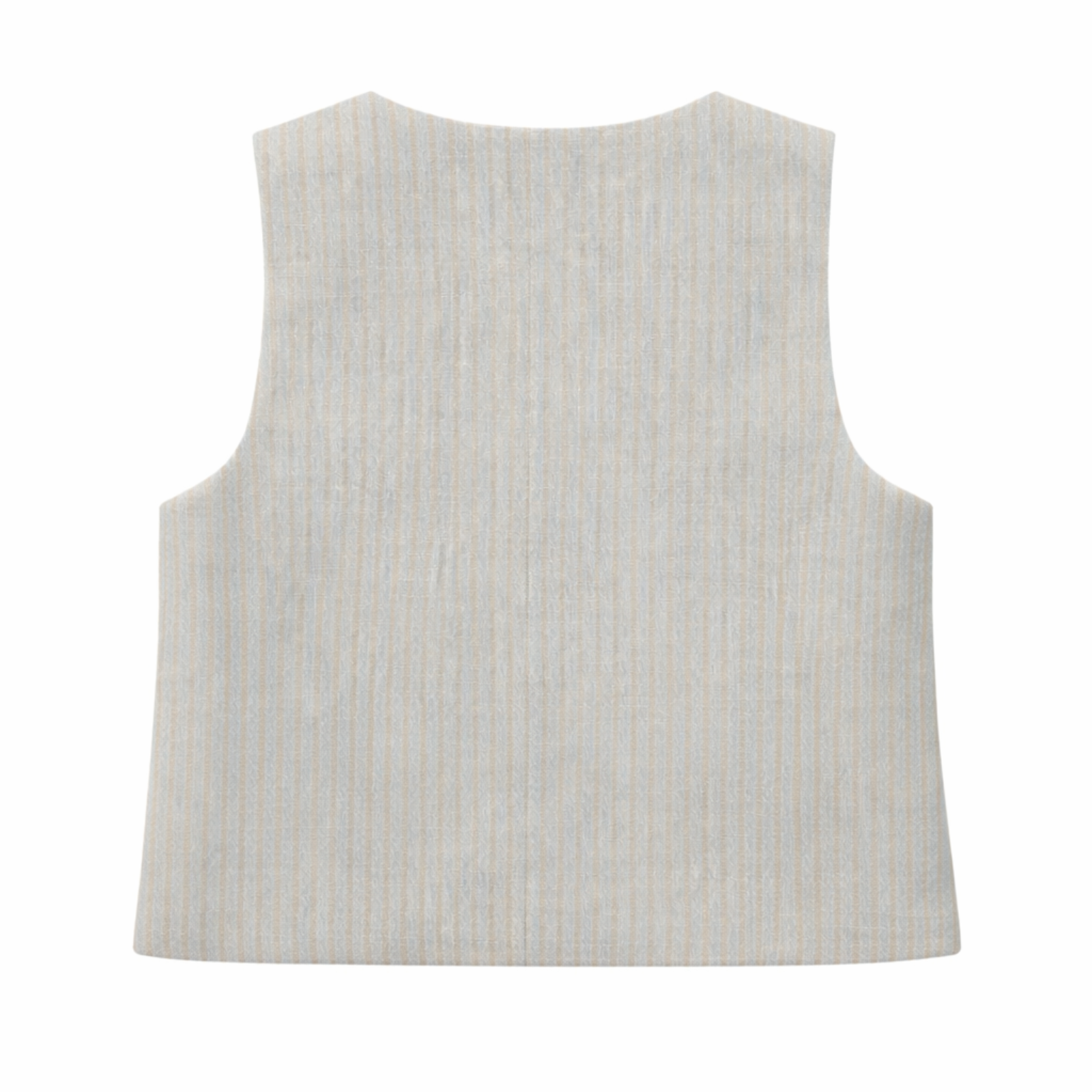 Colete em linho azul com riscas bege de cerimónia da Niseret