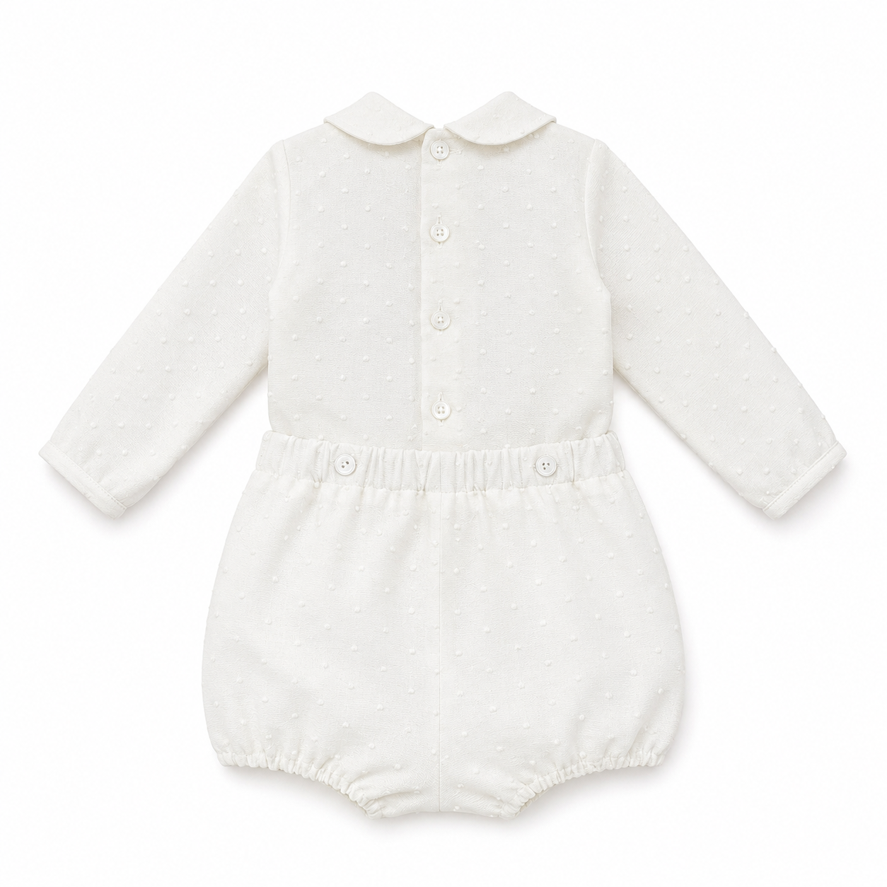 Conjunto blusa e calção de organza e plumeti de cerimónia da Niseret