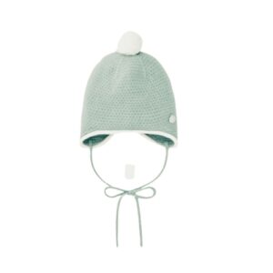 Gorro verde com pompom "Nidos"
