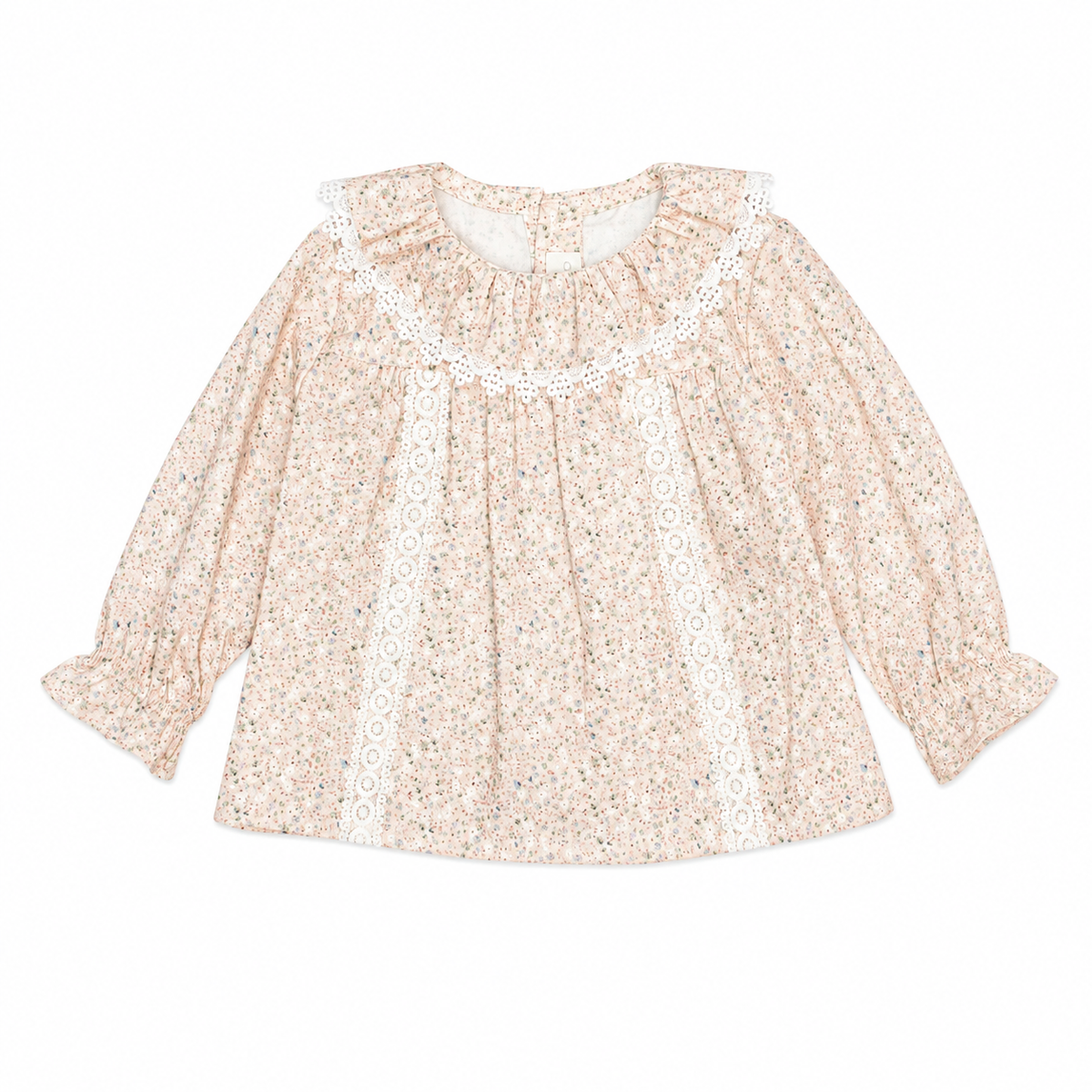 Conjunto camisa estampada floral e calça perola para menina da Fina Ejerique "Pink"