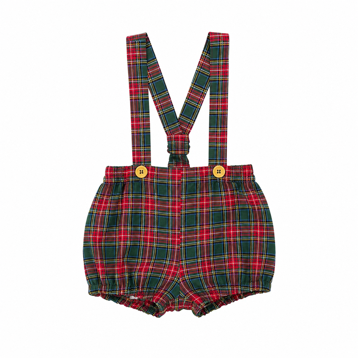 Conjunto camisa azul e calção xadrez da Fina Ejerique