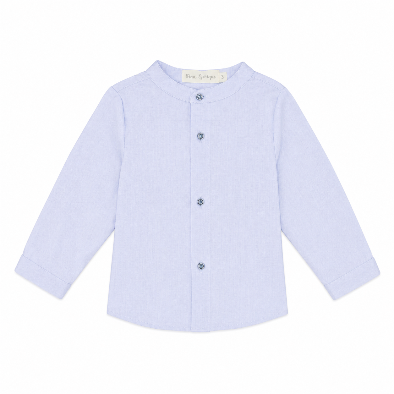 Conjunto camisa azul e calça azul marinho de menino da Fina Ejerique
